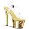 Pleaser - STARDUST708 Sandale à bride à la cheville, Pole dance chaussures - Chaussures de pole dance - Couleur or Product image